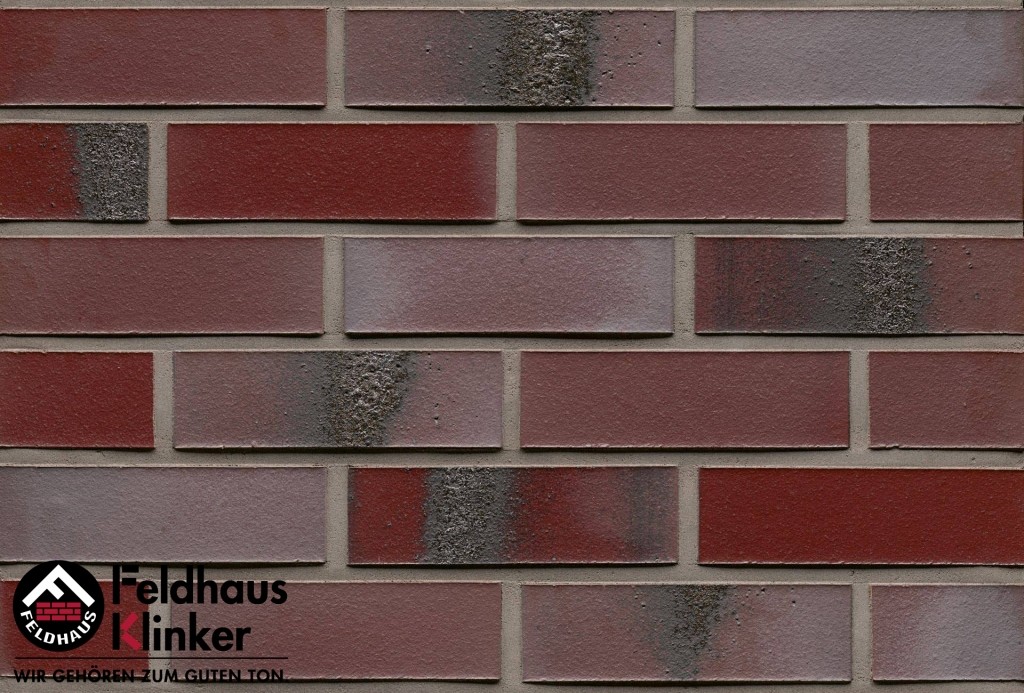 Фасадная плитка ручной формовки Feldhaus Klinker R563 carbona ardor rutila NF14, 240*14*71 мм